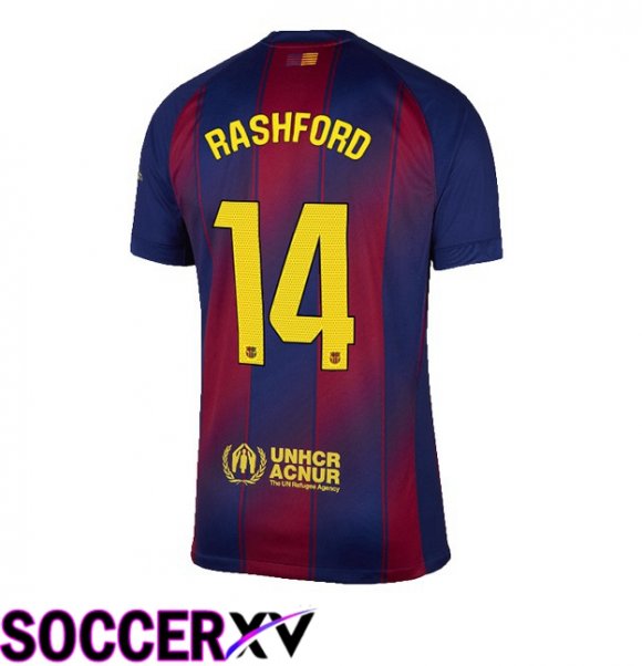 FC Barcelona (RASHFORD 14) Home Soccer Jersey Blue Red 2025/2026