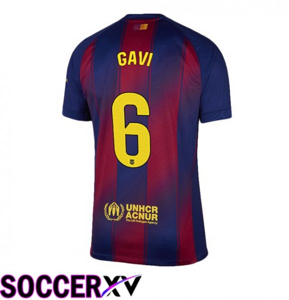 FC Barcelona (GAVI 6) Home Soccer Jersey Blue Red 2025/2026