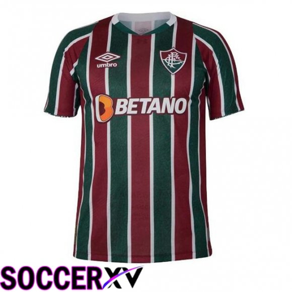 Fluminense Home Soccer Jersey Red Green 2024/2025