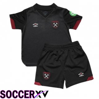 West Ham United Kids Away Soccer Jersey Black 2024/2025