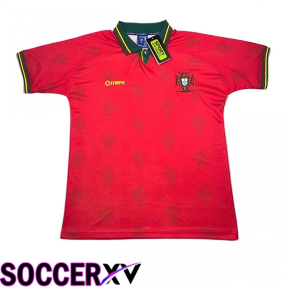 Portugal Retro Home Soccer Jersey 1995/1996