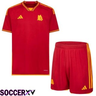 AS Roma Soccer Jersey Home + Shorts 2023/2024