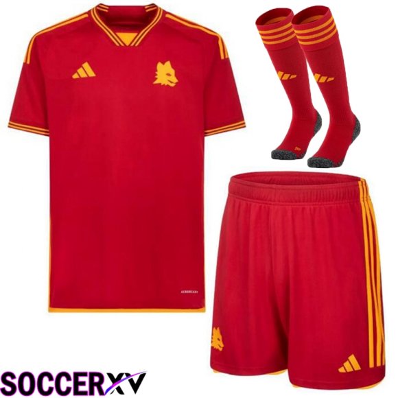 AS Roma Soccer Jersey Home (Shorts + Sock) 2023/2024