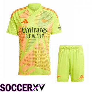 Arsenal Goalkeeper kit Soccer Jersey Green + Shorts 2024/2025