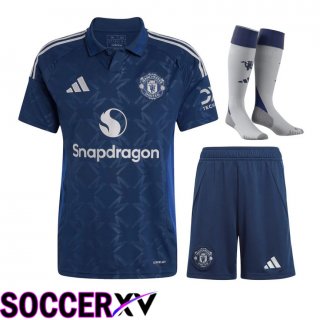 Manchester United Away kit Soccer Jersey (Shorts + Socks) 2024/2025