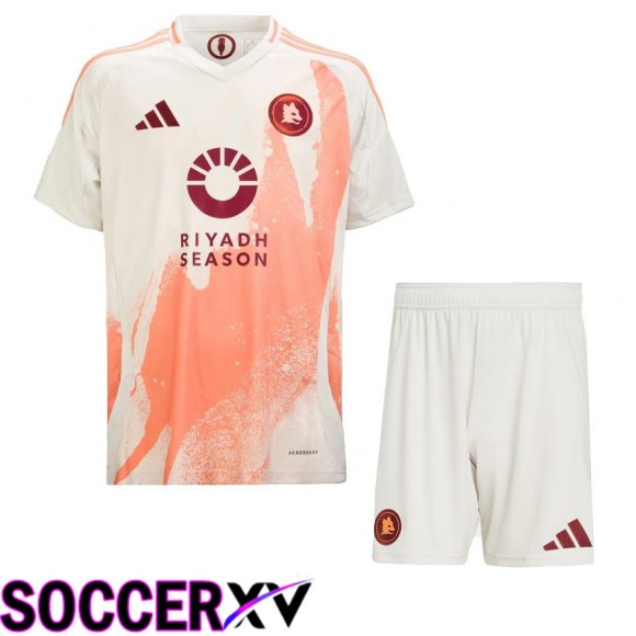 AS Rome Away kit Soccer Jersey + Shorts 2024/2025