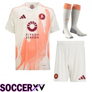 AS Rome Away kit Soccer Jersey (Shorts + Socks) 2024/2025