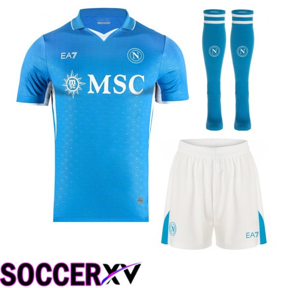 SSC Napoli Home kit Soccer Jersey (Shorts + Socks) 2024/2025