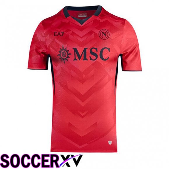 SSC Napoli Goalkeeper Soccer Jersey Red 2024/2025