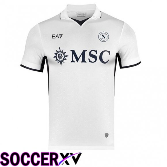 SSC Napoli Away Soccer Jersey White 2024/2025