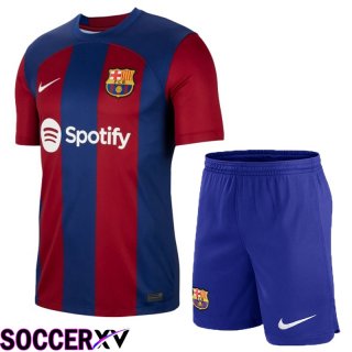 FC Barcelona Soccer Jersey Home + Shorts 2023/2024