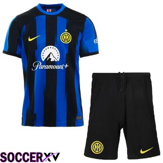 Inter Milan Soccer Jersey Home + Shorts 2023/2024