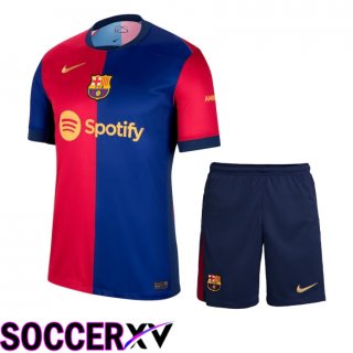 FC Barcelona Home kit Soccer Jersey + Shorts 2024/2025