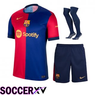 FC Barcelona Home kit Soccer Jersey (Shorts + Socks) 2024/2025