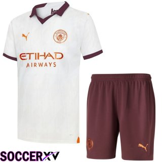 Manchester City Soccer Jersey Away + Shorts 2023/2024