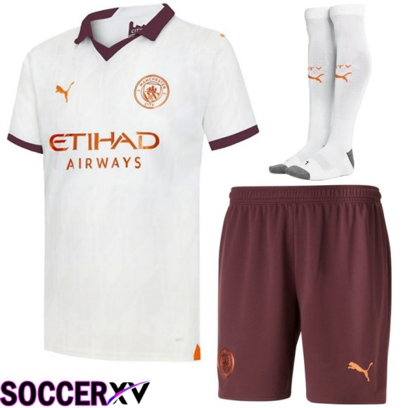 Manchester City Soccer Jersey Away (Shorts + Sock) 2023/2024