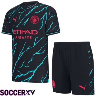 Manchester City Soccer Jersey Third + Shorts 2023/2024