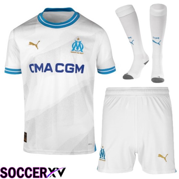 Marseille OM Soccer Jersey Home (Shorts + Sock) 2023/2024