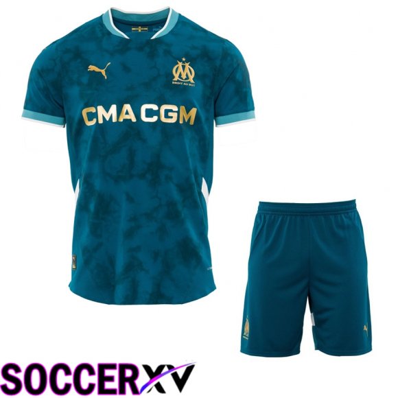 Marseille OM Away kit Soccer Jersey + Shorts 2024/2025