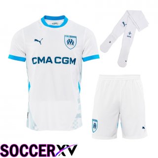 Marseille OM Home kit Soccer Jersey (Shorts + Socks) 2024/2025