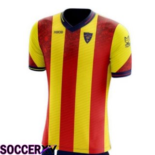 Lecce Home Soccer Jersey Red Yellow 2023/2024