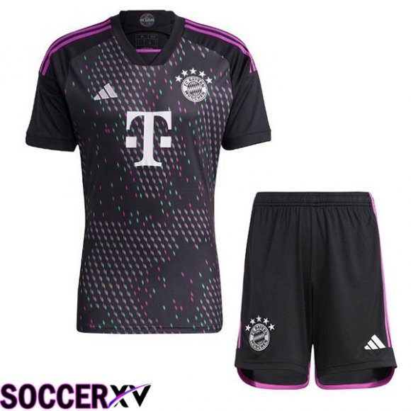 Bayern Munich Kids Away Soccer Jersey Black 2023/2024