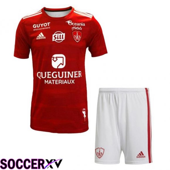 Stade Brestois Kids Home Soccer Jersey Red 2023/2024