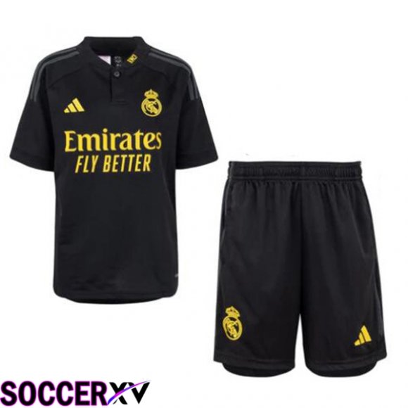 Real Madrid Kids Third Soccer Jersey Black 2023/2024