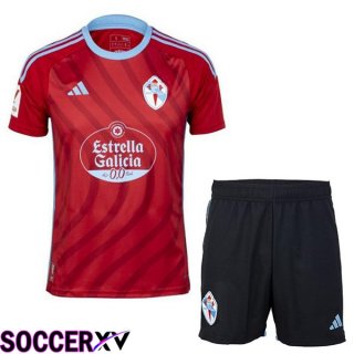 Celta Vigo Kids Away Soccer Jersey Red 2023/2024