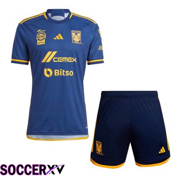 Tigres UANL Kids Away Soccer Jersey Blue 2023/2024