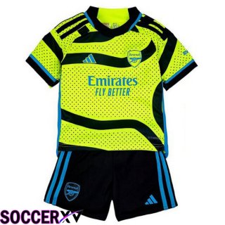 Arsenal Kids Away Soccer Jersey Green 2023/2024