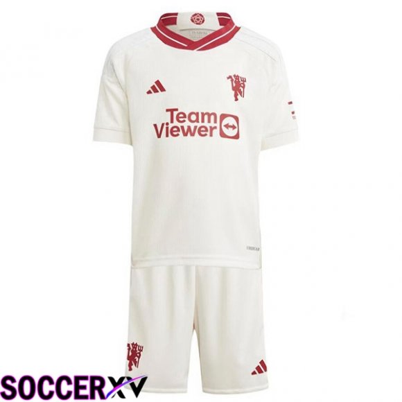 Manchester United Kids Third Soccer Jersey White 2023/2024