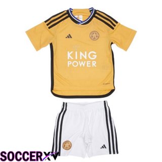 Leicester City Kids Third Soccer Jersey Yellow 2023/2024