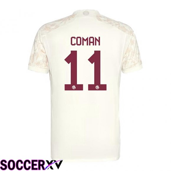 Bayern Munich (Coman 11) Third Soccer Jersey Yellow 2023/2024