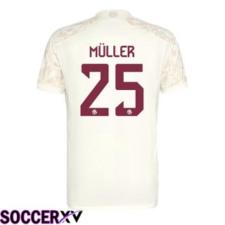 Bayern Munich (Müller 25) Third Soccer Jersey Yellow 2023/2024