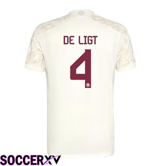 Bayern Munich (de Ligt 4) Third Soccer Jersey Yellow 2023/2024