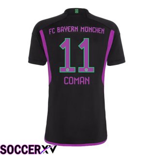 Bayern Munich (Coman 11) Away Soccer Jersey Black 2023/2024