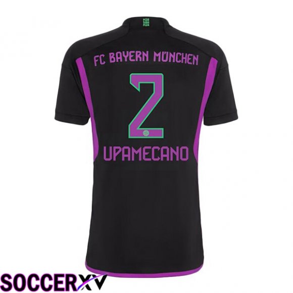 Bayern Munich (Upamecano 2) Away Soccer Jersey Black 2023/2024