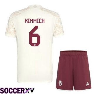 Bayern Munich (Kimmich 6) Kids Third Soccer Jersey Yellow 2023/2024