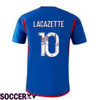 Lyon OL (LACAZETTE 10) Away Soccer Jersey Blue 2023/2024