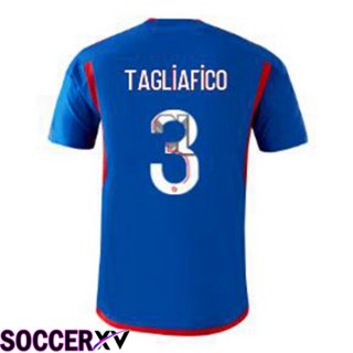 Lyon OL (TAGLIAFICO 3) Away Soccer Jersey Blue 2023/2024