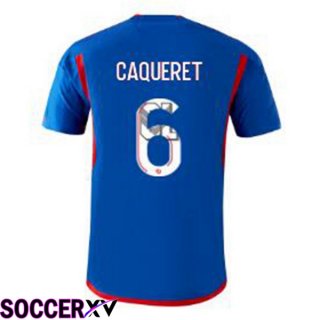 Lyon OL (CAQUERET 6) Away Soccer Jersey Blue 2023/2024