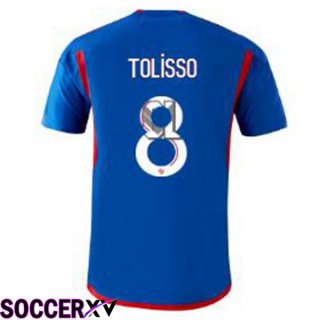 Lyon OL (TOLISSO 8) Away Soccer Jersey Blue 2023/2024