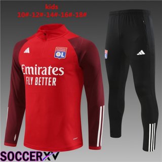 Lyon OL Kids Training Tracksuit Suit Red 2023/2024