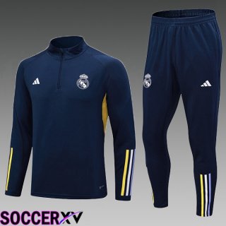 Real Madrid Kids Training Tracksuit Suit Blue Royal 2023/2024