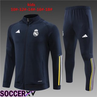 Real Madrid Kids Training Tracksuit Suit - Jacket Blue Royal 2023/2024