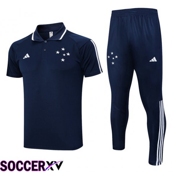 Cruzeiro EC Soccer Polo + Pants Blue Royal 2023/2024