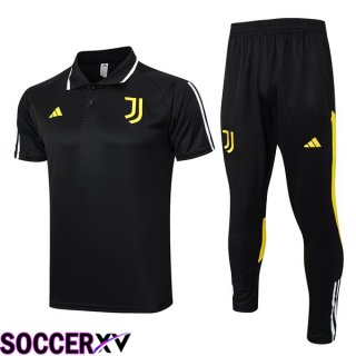 Juventus Soccer Polo + Pants Black 2023/2024