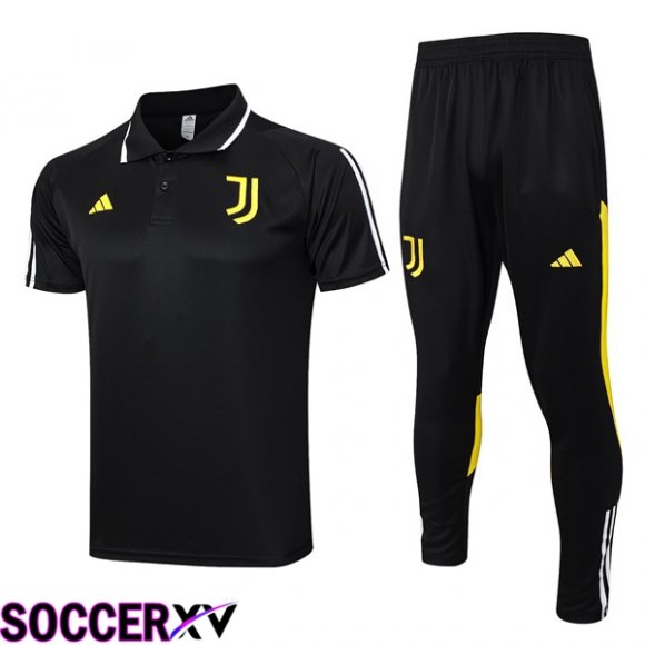 Juventus Soccer Polo + Pants Black 2023/2024