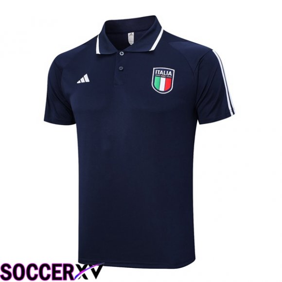 Italy Soccer Polo Blue Royal 2023/2024